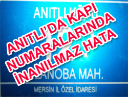 ANITLI'DA ADRES SKANDALI